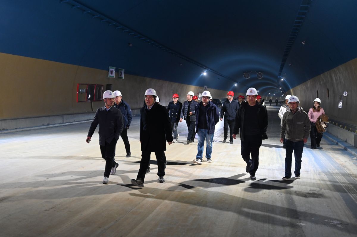 S22天天高速安慶至潛山段營嶺隧道項目順利通過交工驗收